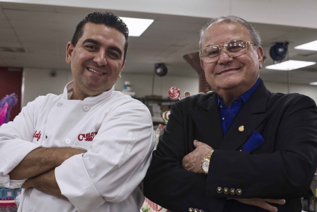 Bartolo "Buddy" Valastro Jr. and Don Antonio Polese during the taping of the show